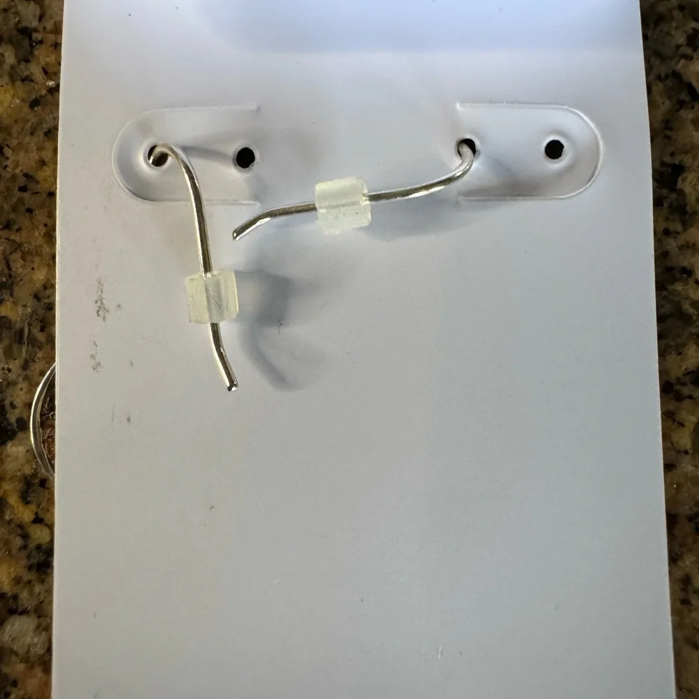 Annika Witt Marked Sterling Silver and Red Crystal Teardrop Earrings - Picture 3 of 4